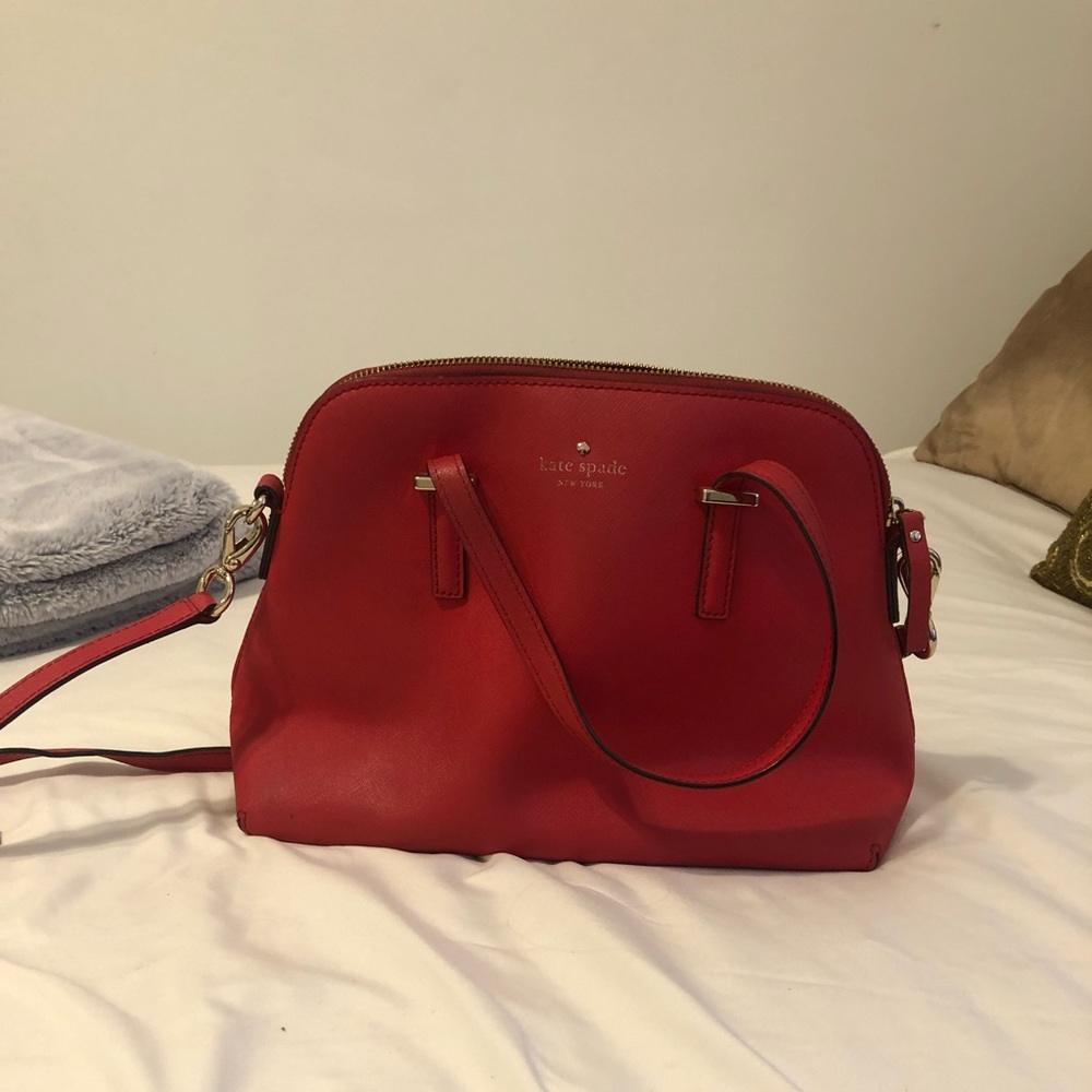 Red Kate Spade crossbody purse